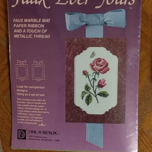 Vintage DIY Shabby Chic Needlepoint Decor Kits Sealed - Picture 6 of 11